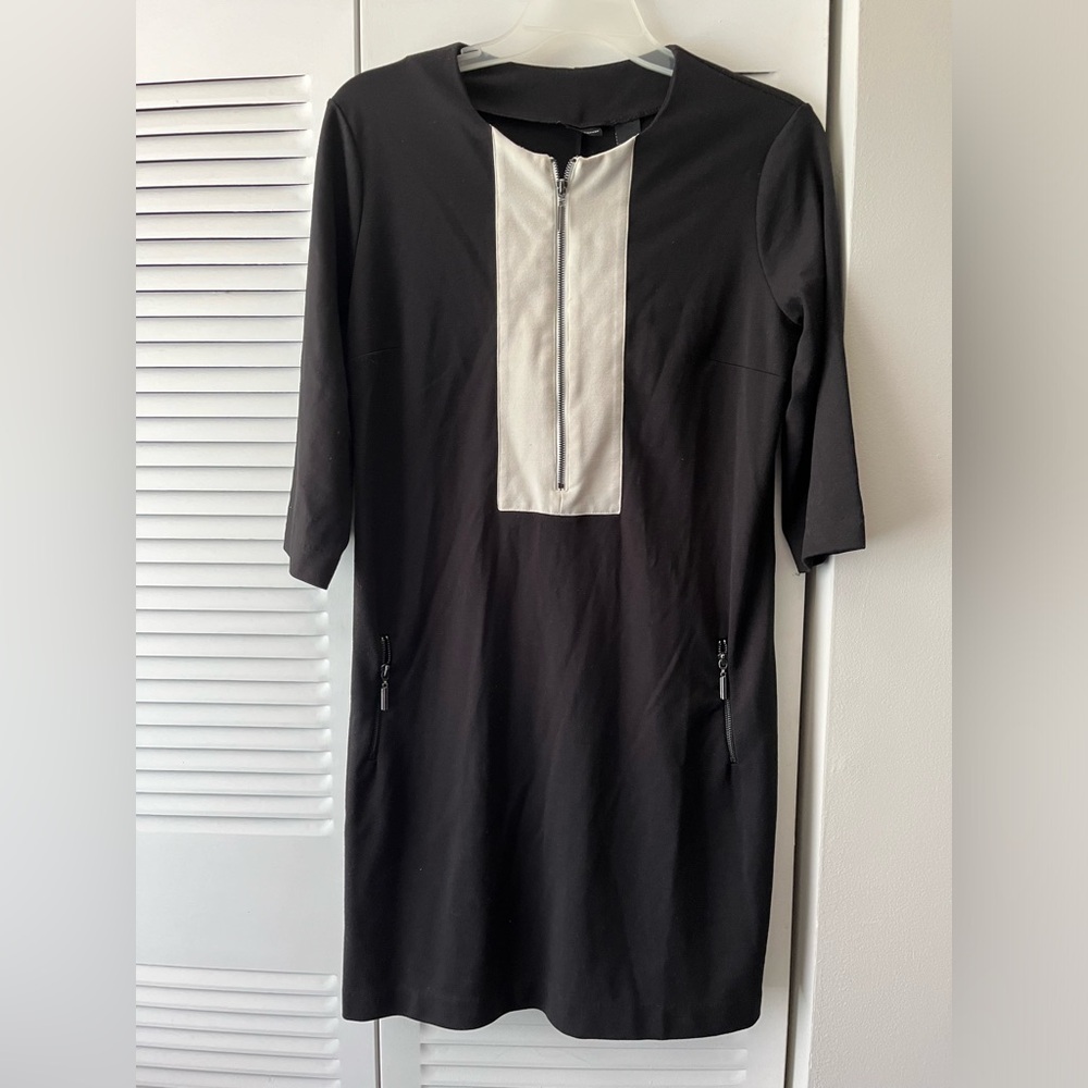 New York & Company Black and White Dress, Women’s Size L